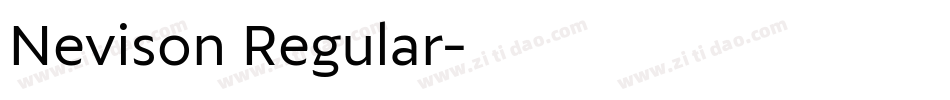 Nevison Regular字体转换